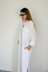 LUMA - Oversized Shirt dress - White