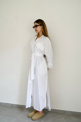 LUMA - Oversized Shirt dress - White