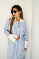 LUMA - Oversized Shirt dress - Blue