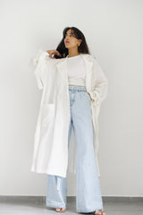 ILLY - Oversized Linen trenchcoat - Modestories