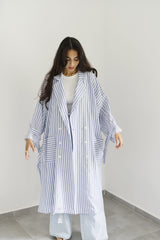 ILLY - Oversized Linen trenchcoat - Modestories