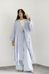 ILLY - Oversized Linen trenchcoat - Modestories