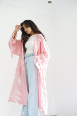 ILLY - Oversized Linen trenchcoat - Modestories