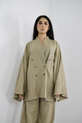 TARA - Tailored Matching Set - Light Kakhi - Modestories