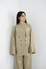 TARA - Tailored Matching Set - Light Kakhi - Modestories