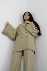 TARA - Tailored Matching Set - Light Kakhi - Modestories
