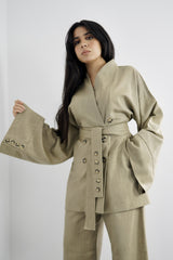 TARA - Tailored Matching Set - Light Kakhi - Modestories