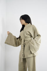 TARA - Tailored Matching Set - Light Kakhi - Modestories