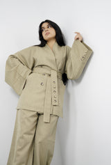 TARA - Tailored Matching Set - Light Kakhi - Modestories