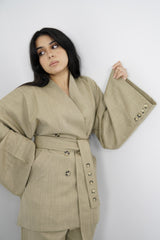 TARA - Tailored Matching Set - Light Kakhi - Modestories
