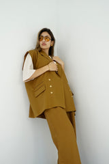 NALA - Matching tailored set - Camel - Modestories