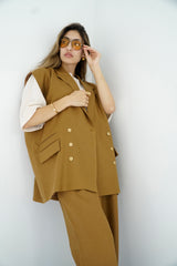 NALA - Matching tailored set - Camel - Modestories