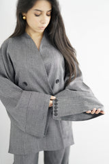 TARA - Tailored Matching Set - Grey - Modestories