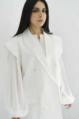 LUNA - Oversized Vest With Belt - Modestories