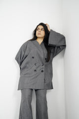 TARA - Tailored Matching Set - Grey - Modestories