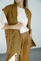 NALA - Matching tailored set - Camel - Modestories