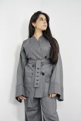 TARA - Tailored Matching Set - Grey - Modestories
