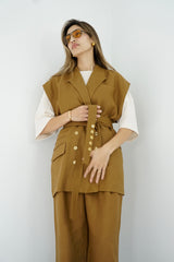 NALA - Matching tailored set - Camel - Modestories