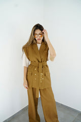 NALA - Matching tailored set - Camel - Modestories