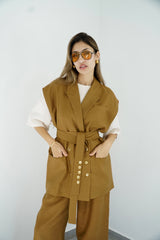 NALA - Matching tailored set - Camel - Modestories