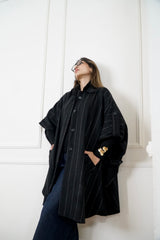 ADA - Cape Trench coat - Black