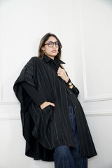 ADA - Cape Trench coat - Black
