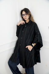 ADA - Cape Trench coat - Black