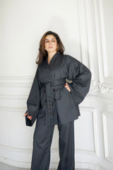 TARA - Tailored Matching Set - Dark grey