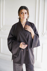 TARA - Tailored Matching Set - Dark aubergine