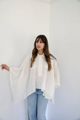 JOURI - CAPE CUT SHIRT - WHITE