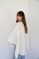JOURI - CAPE CUT SHIRT - WHITE