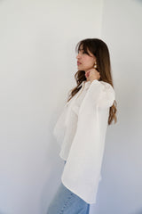 JOURI - CAPE CUT SHIRT - WHITE