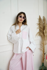 NORA - Matching set - White & pink