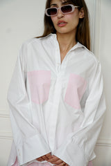 NORA - Matching set - White & pink