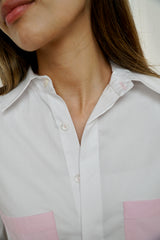 NORA - Matching set - White & pink