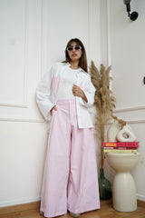 NORA - Matching set - White & pink
