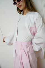 NORA - Matching set - White & pink