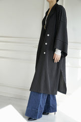 YARA - Trench Coat Kimono-Style Black