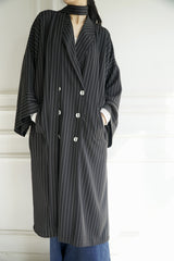 YARA - Trench Coat Kimono-Style Black