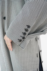 LAYAL - LONG BLAZER COAT - Black & white