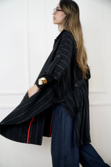 ADA - Cape Trench coat - Black - Modestories