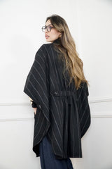 ADA - Cape Trench coat - Black - Modestories