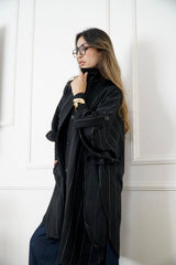 ADA - Cape Trench coat - Black - Modestories