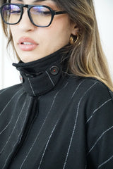 ADA - Cape Trench coat - Black - Modestories