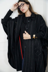 ADA - Cape Trench coat - Black - Modestories