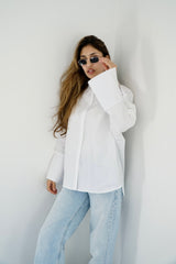 BLOOM - Oversized button down shirt - Modestories