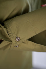 BLOOM - Oversized button down shirt (Olive green) - Modestories