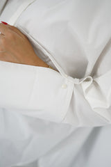 BLOOM - Oversized button down shirt (Pearl) - Modestories