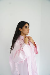 DANA - Oversized shirt - Pink - Modestories