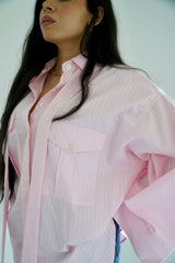 DANA - Oversized shirt - Pink - Modestories